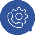 Call Management - Accent Blue Chat Bubble
