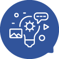 Content Marketing - Accent Blue Chat Bubble