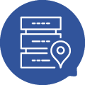 Location Data - Accent Blue Chat Bubble