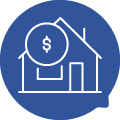Real Estates - Accent Blue Chat Bubble