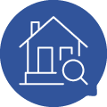 Search Home - Accent Blue Chat Bubble